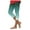 Green, variant on HCNTES Leggings for Women Floral Print High Waist Capris Knee Length Slim Fit Yoga Cropped Trousers(Grey,5XL)
