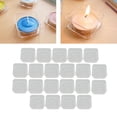 thumbnail image 4 of Recipientes de plástico transparente vacíos para velas, con forma de corazón, estrella, redondos y cuadrados. Forma cuadrada 20 piezas, 4 of 8