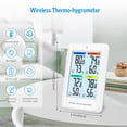 thumbnail image 3 of AMIR Digital Weather Station, Digital Hygrometer Thermometer with 4in Large Screen Clear Backlight, Indoor Outdoor Thermometer with with 3 Remote Sensors, Thermometer Humidity for Home Patio(White), 3 of 8