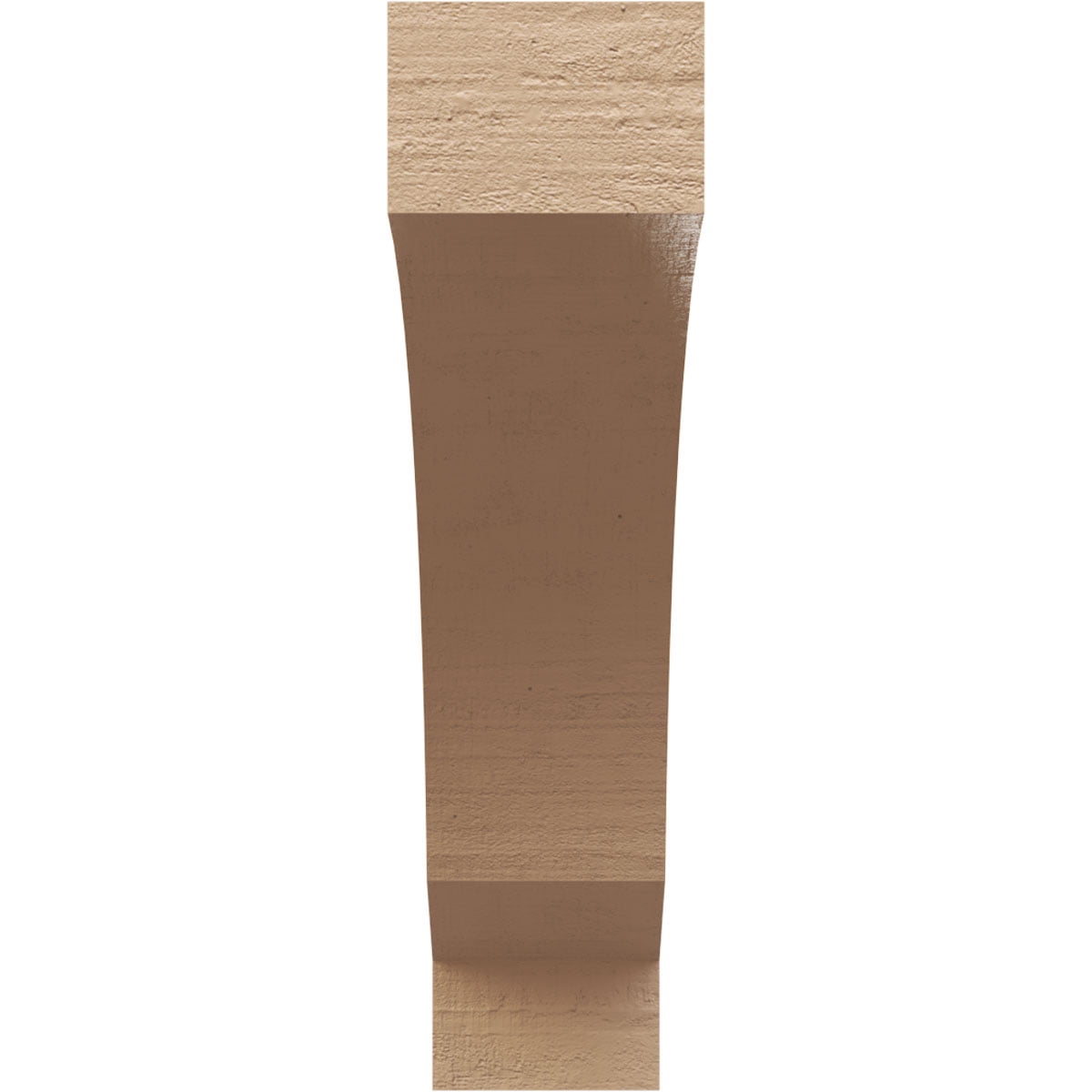 4"W x 16"D x 16"H Thin Moab Rough Cedar Woodgrain TimberThane Corbel, Primed Tan
