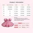thumbnail image 6 of Nyeemya Baby Girls Sequins Frilly Princess Dress Birthday Bubble Sleeve Bowknot Pageant Performance Purple 110, 6 of 6