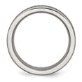 thumbnail image 2 of Auriga Fine Jewelry Titanium Sawtooth Design Flat w/Edge 8mm Band for Men Size 7, 2 of 7