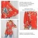 thumbnail image 5 of Camiseta con cuello en V para mujer, mangas abullonadas, camiseta con estampado suave y cómodo para compras diarias, 5 of 6