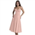 thumbnail image 2 of Vestido Bohemio de Verano para Mujer, Estilo Midi con Corsé, Informal, con Tirantes Finos y Cordones, Estilo Fluido Rosa L, 2 of 7