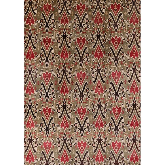 Ahgly Company Machine Washable Indoor Rectangle Industrial Modern Light Copper Gold Area Rugs, 5' x 8'