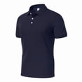 thumbnail image 5 of Stylish Polo Shirts Men Casual Collared Short Sleeve Button Up Golf Shirt Shirt Lightweight Quick Dry Work Shirts Navy XL, 5 of 9