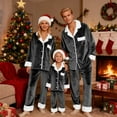 thumbnail image 5 of HNMKIU Matching Pajamas for Family Long Sleeve Sleepwear Cozy Holiday Outfits Festive Home for Dad Black，Dad_XXXL, 5 of 6
