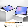 thumbnail image 2 of Allytechgroup Case for Samsung Samsung Galaxy Tab S10+ Plus 12.4" SM-X820 X826B, Trifold Stand Slim Fit with S Pen Holder Cover Auto Sleep Wake Protective PU Leather TPU Inner Shell, Gray, 2 of 8