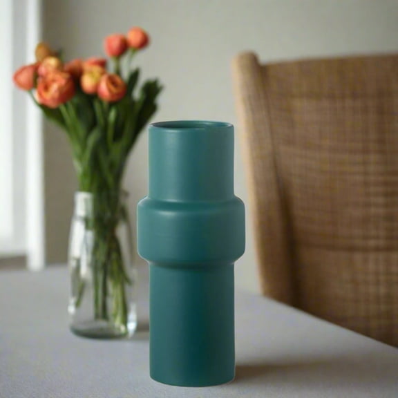 Mabel Ceramic Embossed Pipe Vase