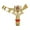 Gold, variant on LLDYYDS 1/2 Inch Zinc Alloy Dual Nozzle Impact Sprinkler with 360 Degree Rotation, Adjustable Spray Distance for Lawn, Garden, and Patio Irrigation