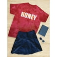 thumbnail image 3 of Honey Honey Slogan Tie Dye Crystal Women -Image by Shutterstock, Female Medium, 3 of 4
