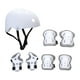 thumbnail image 4 of Conjunto de casco de bicicleta para niños, equipo de patineta con rodilleras, coderas y muñequeras para Blanco, 4 of 9