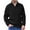 Black, variant on Herrnalise Mens Faux Fur Coat Pullover Sweater Stand Collar Elastic Solid Color Half Sweater For Men Stand-up Collar Sweater Long Trench Coat Motorcycle Jakcet