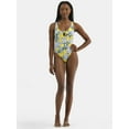 thumbnail image 3 of Time and Tru Women’s and Women’s Plus Pique Print One Piece Swimsuit, Sizes XS-2X, 3 of 6