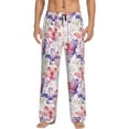 thumbnail image 2 of Kdxio Lilies Flowers Print Men's Sleep Pajama Pant Lounge Pants with Pockets, 2 of 8