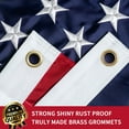 thumbnail image 5 of American Flag - 5x8 Strong Like Americans Embroidered Stars - Sewn Stripes - 5' x 8' ft, 5 of 8