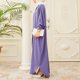 thumbnail image 4 of Túnica musulmana para mujer: vestido largo con mangas murciélago, corte holgado, cuello redondo, poliéster, prenda de oración para todas las estaciones, talla única, diseño con capucha, 4 of 8