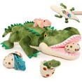 thumbnail image 1 of Karister Alligator Stuffed Animal 23.6", Mommy Crocodile Plush Toy with 3 Baby Crocodile, Stuffed Alligator Plush Gift,Stuffed Crocodile for Kids on Birthday,Christmas or Baby Shower, 1 of 9