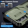 thumbnail image 3 of Allytech Rugged Case for Motorola Moto G (2023), [Slide Camera Cover] [360° Rotating Kickstand] [Military Protection] [Magnetic Car Mount] Non-Slip Anti-Scratch Shockproof Heavy Duty Case - Green, 3 of 8