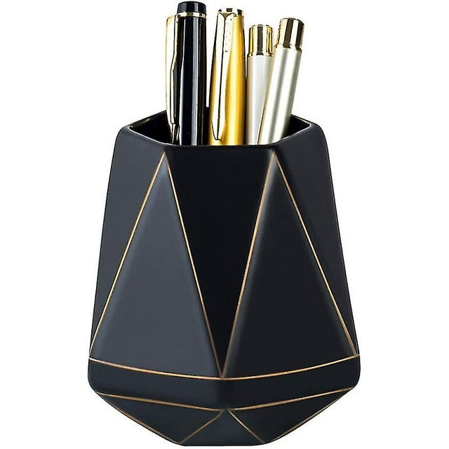 Soporte para bolígrafo bonito de escritorio de cerámica, soporte para lápiz, taza, organizador de escritorio, soporte para brochas de maquillaje