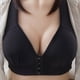 thumbnail image 2 of Sujetador de gran tamaño con hebilla frontal, fino, sin aro de acero, fruncido en la espalda, hermoso accesorio de ropa interior para mujer, leche, 2 of 3