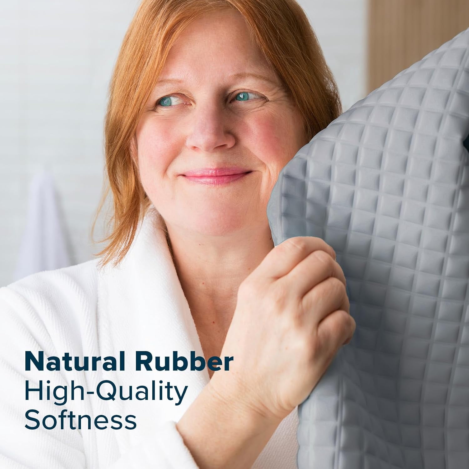 SlipX Solutions Foot Friendly Pillow Top Plus Safety Bath Mat, 15 x 27