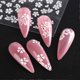 thumbnail image 4 of 8 Sheets Flowers Nail Stickers - White Flower Nail Decals 3D Self Adhesive Nail Art Supplies White Floral Cherry Blossoms Floret Five, 4 of 4