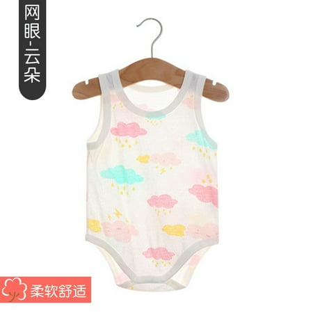 

QWZNDZGR Baby Fart Wrap Summer Thin Newborn Baby Clothes Short Sleeve Romper Triangle Climbing Baby Bodysuit Outdoor Clothes