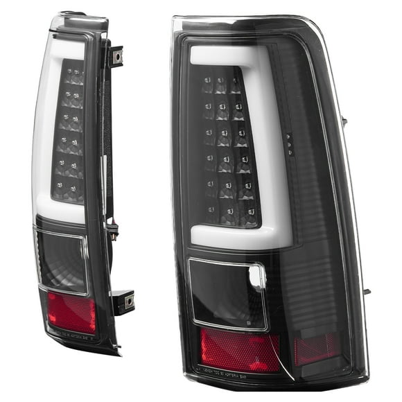 KFFKFF Tail Light Assembly Compatible with 2003-2006 Chevy Silverado 1500 1500 HD 2500 2500 HD 3500, 2007-2007 Chevy Classic, 2PCS Driver, Black