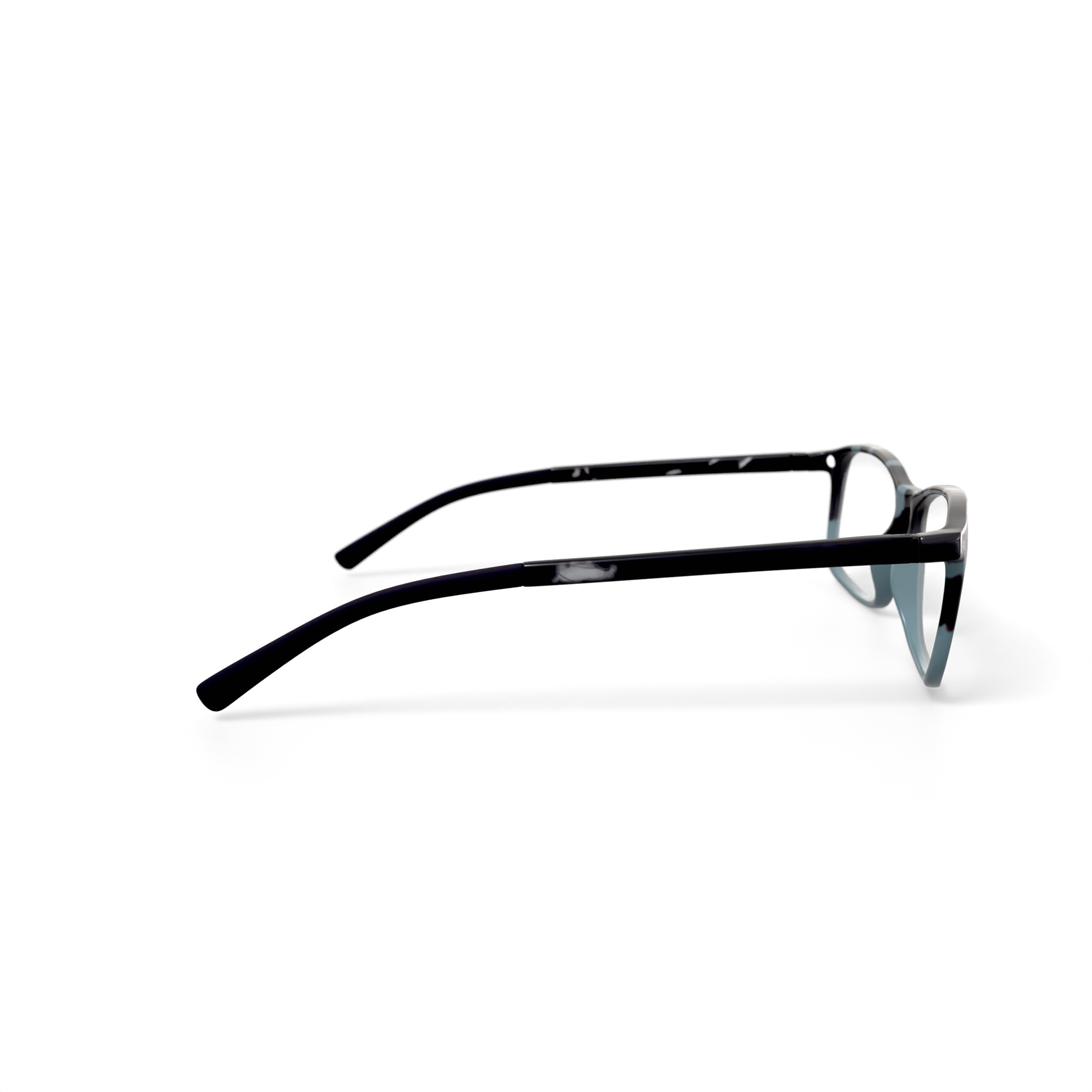 Bio Eyes Men's Arwen Rectangular Prescription Eyeglasses with Case, Green Tortoise Gradient