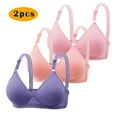 thumbnail image 2 of GERsome Plus Size Bras for Women Pack of 3 Assorted Color No Underwire Full Coverage Everyday Bras Comfortable Wireless Padded Bras, 2 of 3