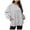 Grey, variant on WEAIXIMIUNG Womens Sweatshirts Trendy with Sayings Womens Oversized Sweatshirts Crewneck Long Sleeve Tops Pullover Fall and Winter Fashion Clothes with Pocket