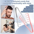 thumbnail image 2 of Texturizing Comb, Texture Comb for Hair Styling, Volumizing Texture Tool with Maximum Root Lift, Wide Tooth Hair Styling Comb with Non Slip Handle, ABS Plastic (Gray), 2 of 7