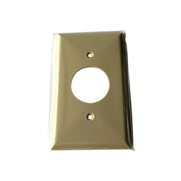 Steren Single Round Receptacle Wall Plate, White