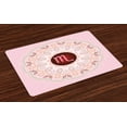 thumbnail image 1 of Zodiac Scorpio Placemats Set of 4 Astrology Theme Sign on an Ornate Oriental Mandala Figure with Pink Backdrop, Washable Fabric Place Mats for Dining Room Kitchen Table Decor,Multicolor, by Ambesonne, 1 of 4