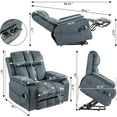 thumbnail image 2 of HSUNNS Recliner Chair, Postoperative Recovery，Retractable 23'' Extra-Long Leg Support Lift Chair Hold up to 400lb，25.5'' Oversized Recliner Chair for Big and Tall, 2 of 8
