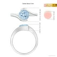 thumbnail image 5 of ANGARA Natural Semi Bezel-Set Solitaire 1.6 ct Aquamarine Bypass Ring in 925 Sterling Silver for Women (Size-8mm) | March Birthstone, Anniversary, Jewelry Gift for Women | Natural Aquamarine Ring, 5 of 10