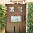 thumbnail image 5 of SKYSONIC Easter Bunny Rabbit Welcome Sign Front Door Decor Wall Hanging Plaque Rectangular Door Hanging Sign Porch Decorations for Home Outdoor Indoor Holiday, 5 of 6