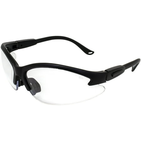 

Global Vision Cougar Black Semi Rimless Frame Clear Lens