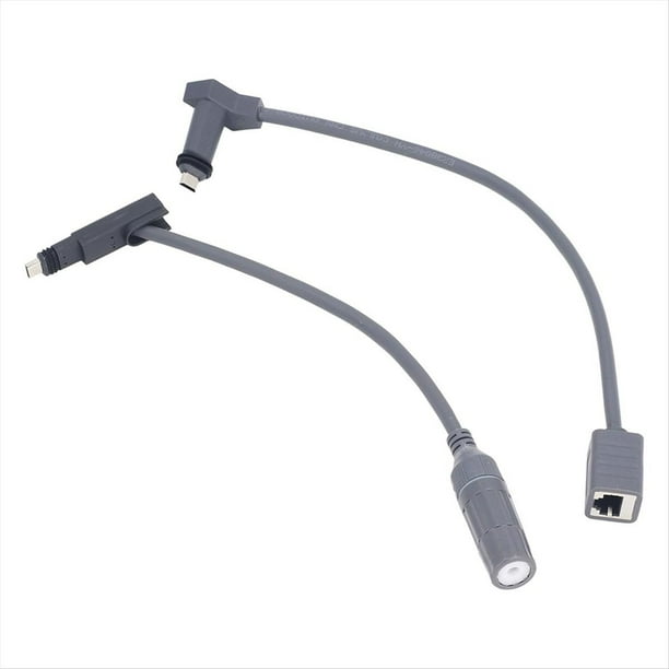 Adaptador Macho A RJ45, Cable RJ45-1 RJ-2 Conectores Hembra RJ45, Cable Impermeable 24AWG 1200Mbps Adaptador RJ45 para Enrutador
