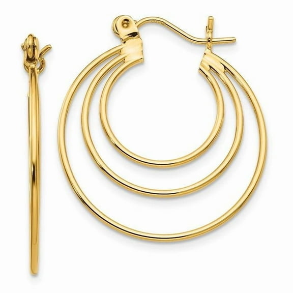 Primal Gold 14 Karat Yellow Gold Circles Hoop Earrings