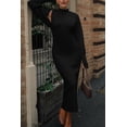 thumbnail image 4 of Conjunto de Mujer de Dos Piezas: Cárdigan de Punto y Vestido Maxi Negro Talla S, 4 of 7