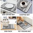 thumbnail image 6 of Washable Rubber Boho Style Vintage Floral Dish Drying Mats for Kitchen Counter Home Large Coffee Bar Pad Accessories and Decor for Utensils Stemware 18''x24'', 6 of 7