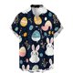 thumbnail image 2 of Ceisia Men's Loose Short Sleeve Printed Casual Shirt with Chest Pocket Black L Gifts, 2 of 5