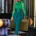 thumbnail image 2 of B91xZ Pantalon de Jogging pour Femmes Taille Haute Extensible Cargo, Vert TG, 2 of 4