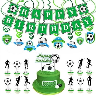 Real Madrid CF Birthday Decorations, Soccer Theme Party Supplies with Happy  Birthday Banner, Cake Topper, Cupcake Toppers, Foil Balloons for Kids  Adults Birthday Party Favors