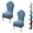 C 2pcs, variant on LKJYER Round Back Dining Chair Cover Stretch Thickened Chair Slipcover with Skirt for Dining Room Kitchen Chair Cover Set of 2 4 6 Dining Chairs Slipcovers Chair Protectors Covers