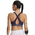 thumbnail image 2 of Sujetador deportivo Under Armour Crossback Mid Impact para mujer, azul marino, 2 of 6