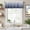 Blue, variant on Sage Green Farmhouse Short Window Curtain Valances, Ombre Gradient Striped Minimalist Texture Rod Pocket Kitchen Valances for Living Room Bedroom Bathroom Cafe 42" x 12"