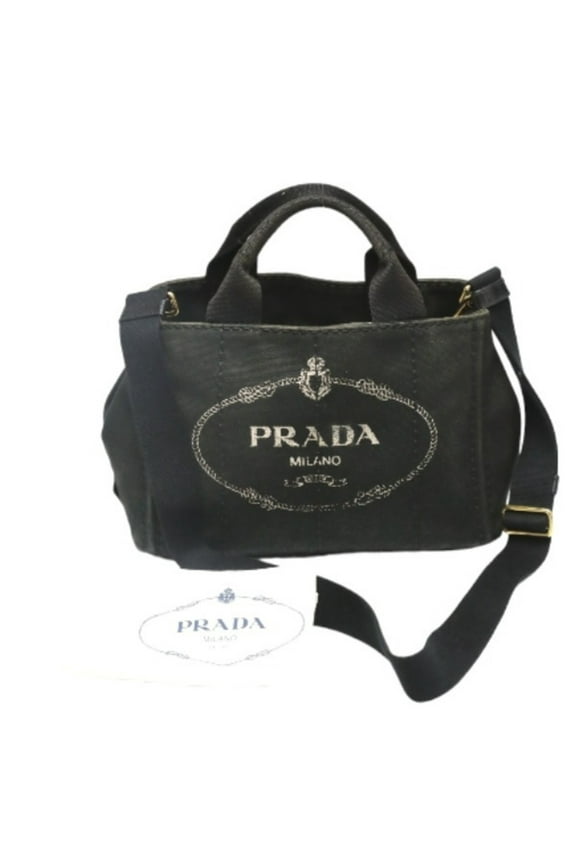 Pre-Owned PRADA Tote Bag Kanapa Mini 1BG439 Prada Black (Fair)